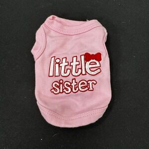 New Parisian Pet Little Sister Puppy Dog T-Shirt Size XXS Bright Pink